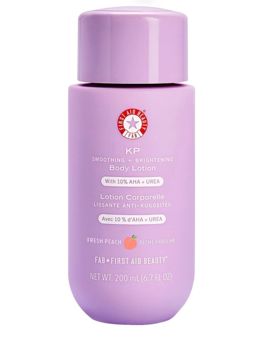 First Aid Beauty KP Smoothing + Brightening Body Lotion - Fresh Peach 6.7 FL.OZ.